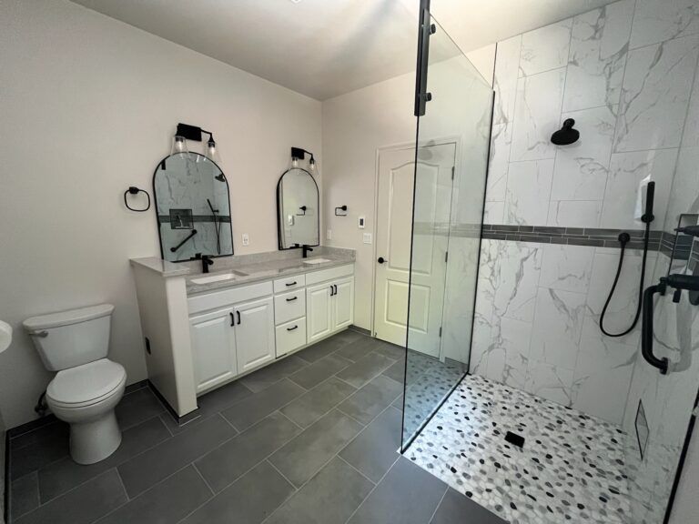 Tile Bathroom with Heated Floors
